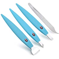 BEZOX Cortacallos de Acero Inoxidable - Rascador de Callos profesional-Cuchillo de pedicura de manicura para cuidados de…